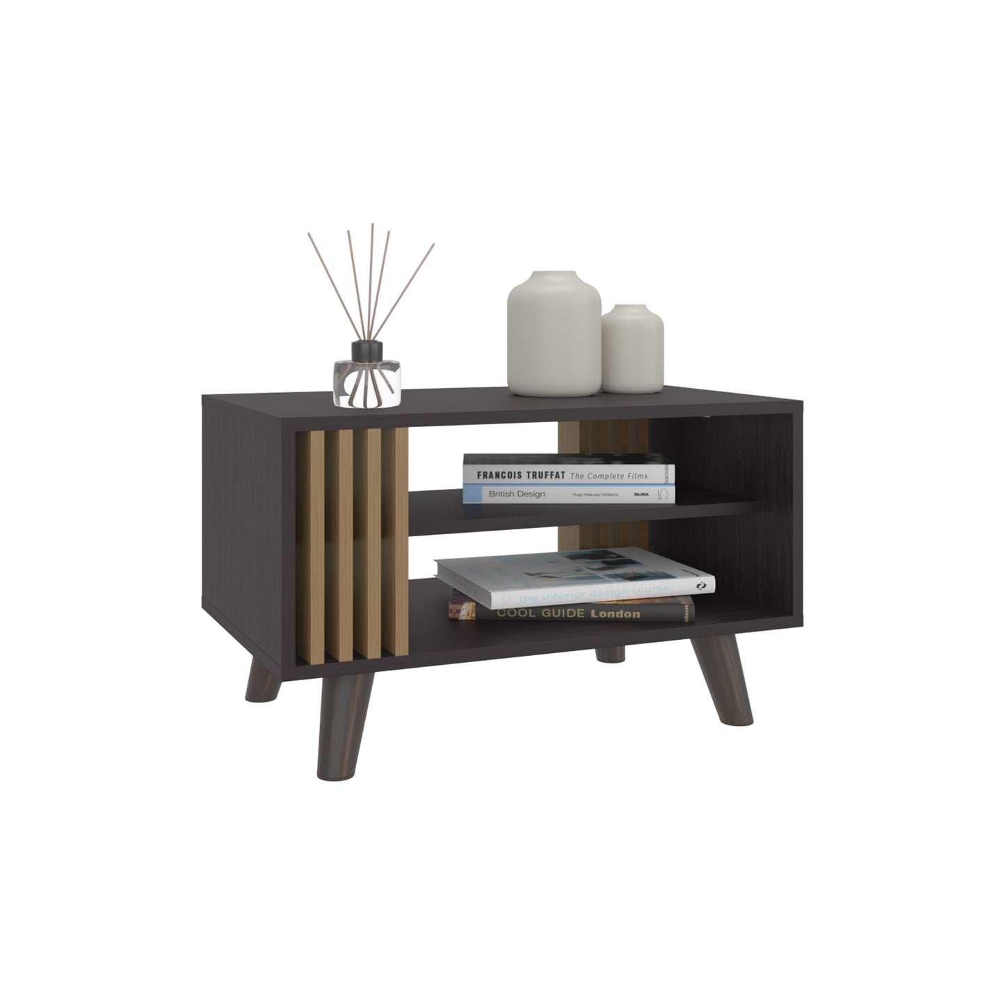 Shawnee Coffee Table With Open Storage Shelf, Living Room Center Table