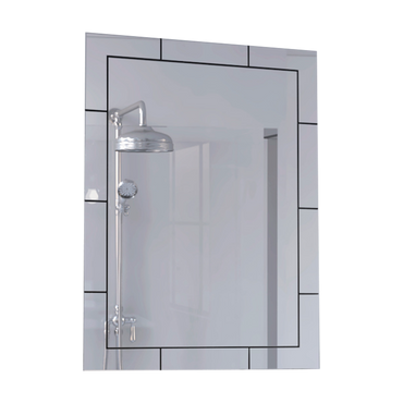 Mirror Turin, Framed Rectangle Mirror With Grid