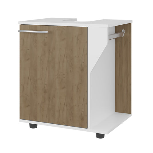 Phillips Under Sink Cabinet with Double Doors, Wide Freestanding Storage Unit with Open Back for Plumbing Access, Concealed Storage for Bathroom or Laundry Room Essentials, Modern Design
