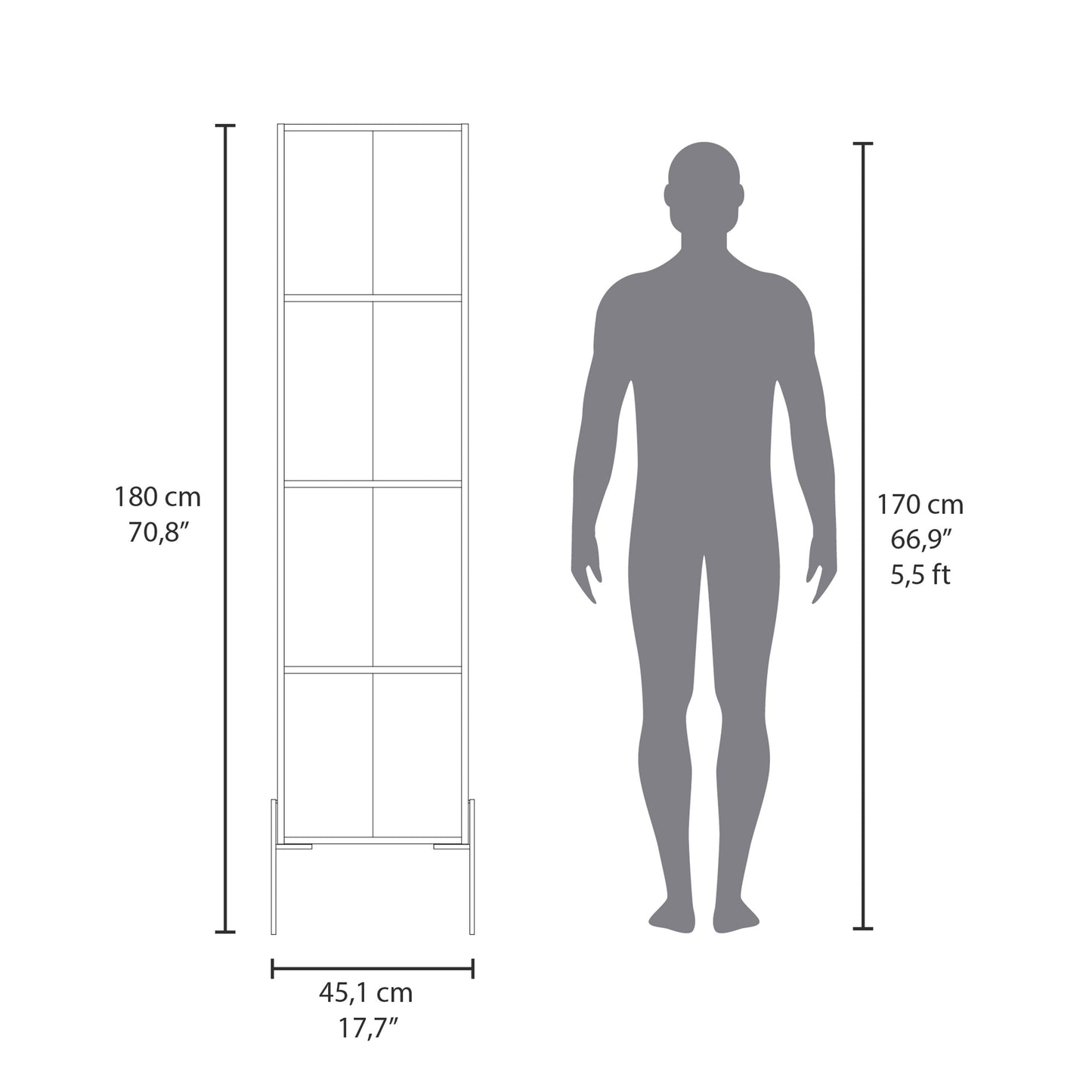 Hagi Tall Linen Cabinet 71"