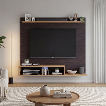 Munt 70" TV Stand with 5 Open Shelves, Modern Media Console for Living Room Entertainment Storage