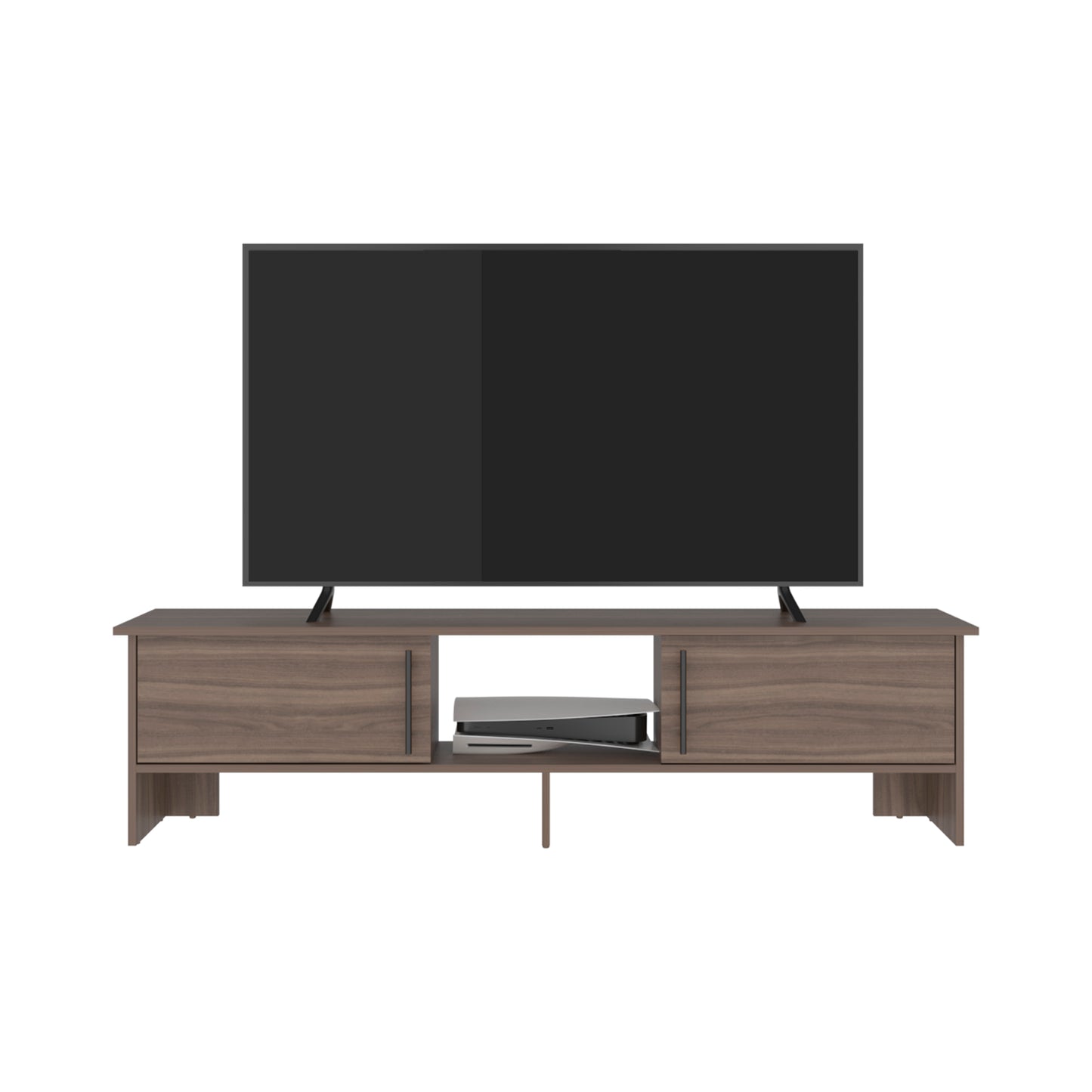 Dago 65" TV Stand with 4 Open Shelves, 2 Doors, Modern Media Console for Living Room Entertainment Storage
