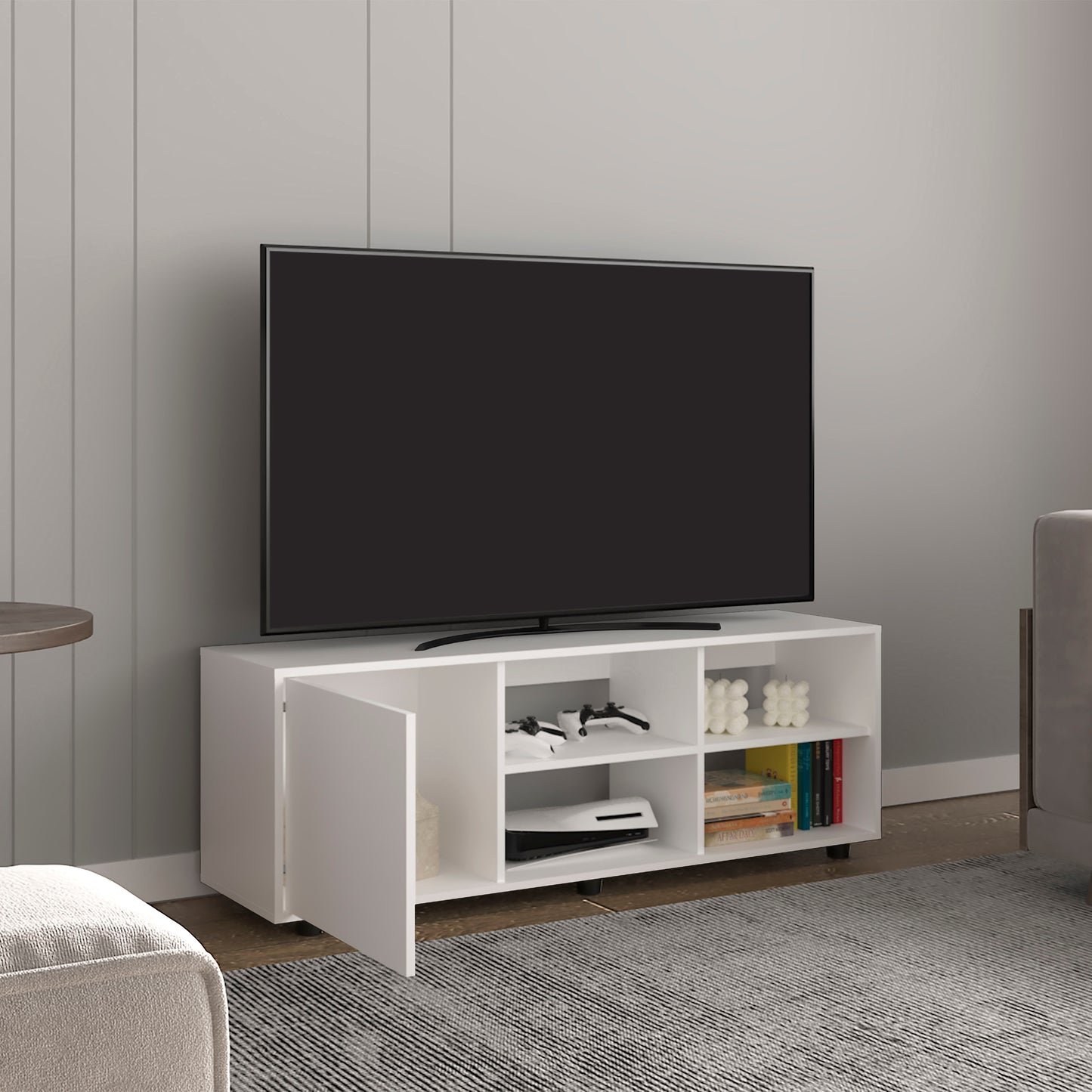 Adel 51" Wide Tv Stand One Door Cabinet