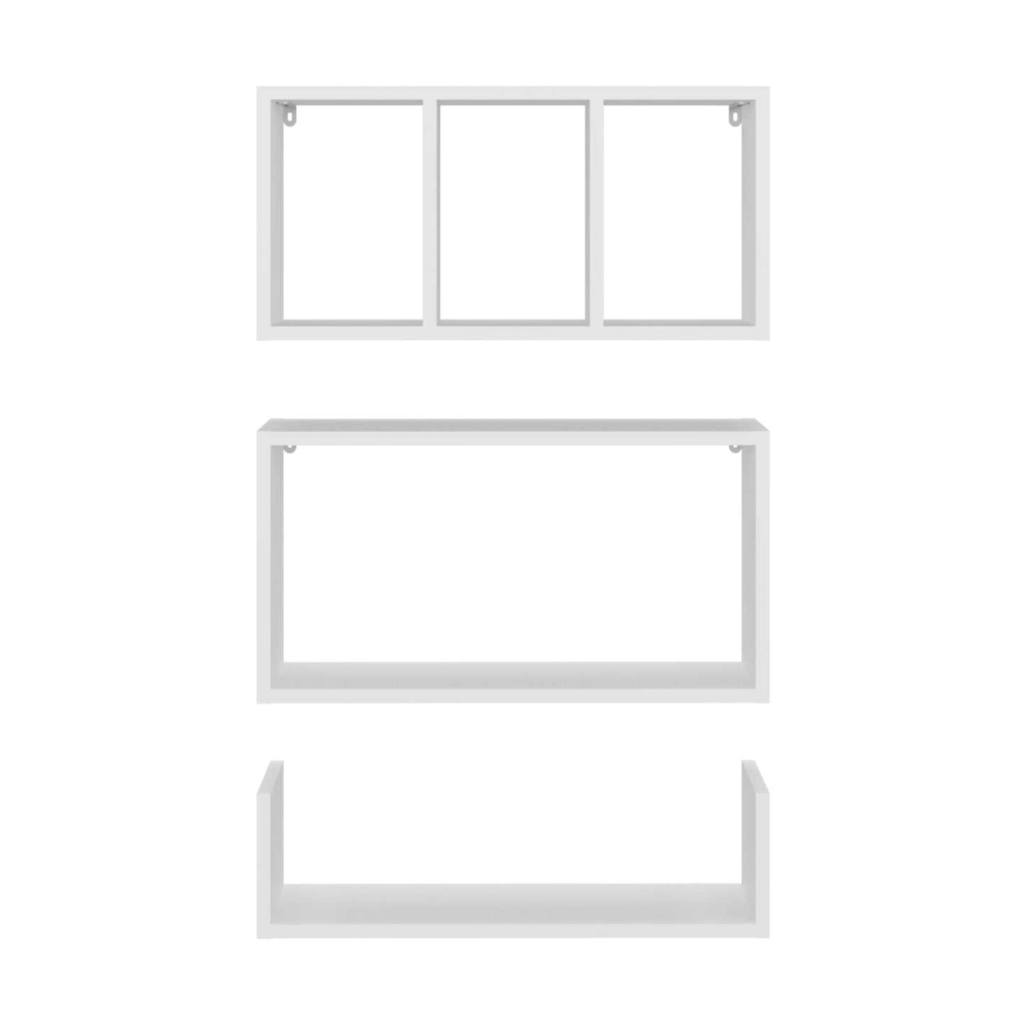 Trego Wall Shelves Set of 3, Modern Floating Shelves for Home Storage and Decoration of Living Rooms, Studios, Office or Bedroom