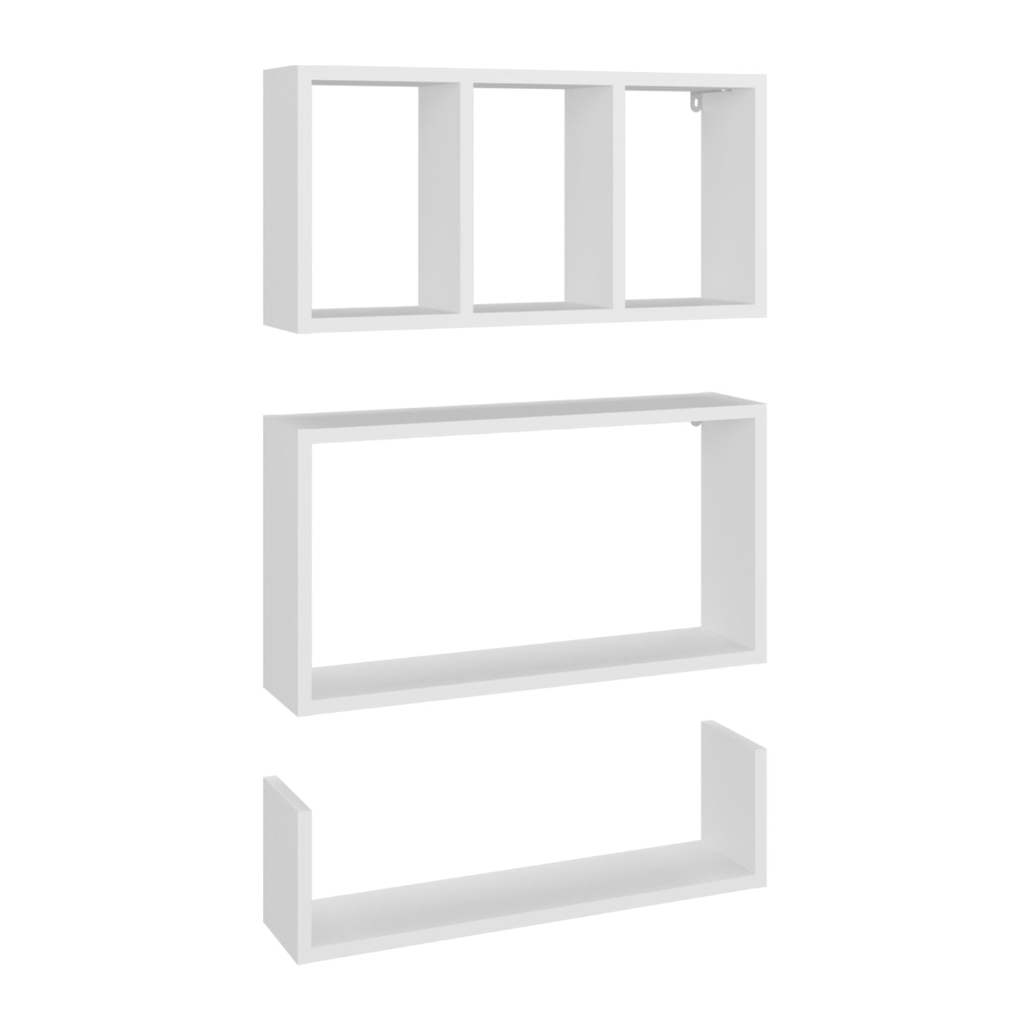 Trego Wall Shelves Set of 3, Modern Floating Shelves for Home Storage and Decoration of Living Rooms, Studios, Office or Bedroom