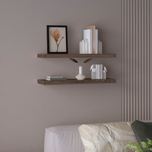 Ecco 31.5" Wide Floating Shelves Set Of 2, Shelves For Wall Decor For Bedroom, Bathroom Storage Shelves, Book Shelves For Living Room