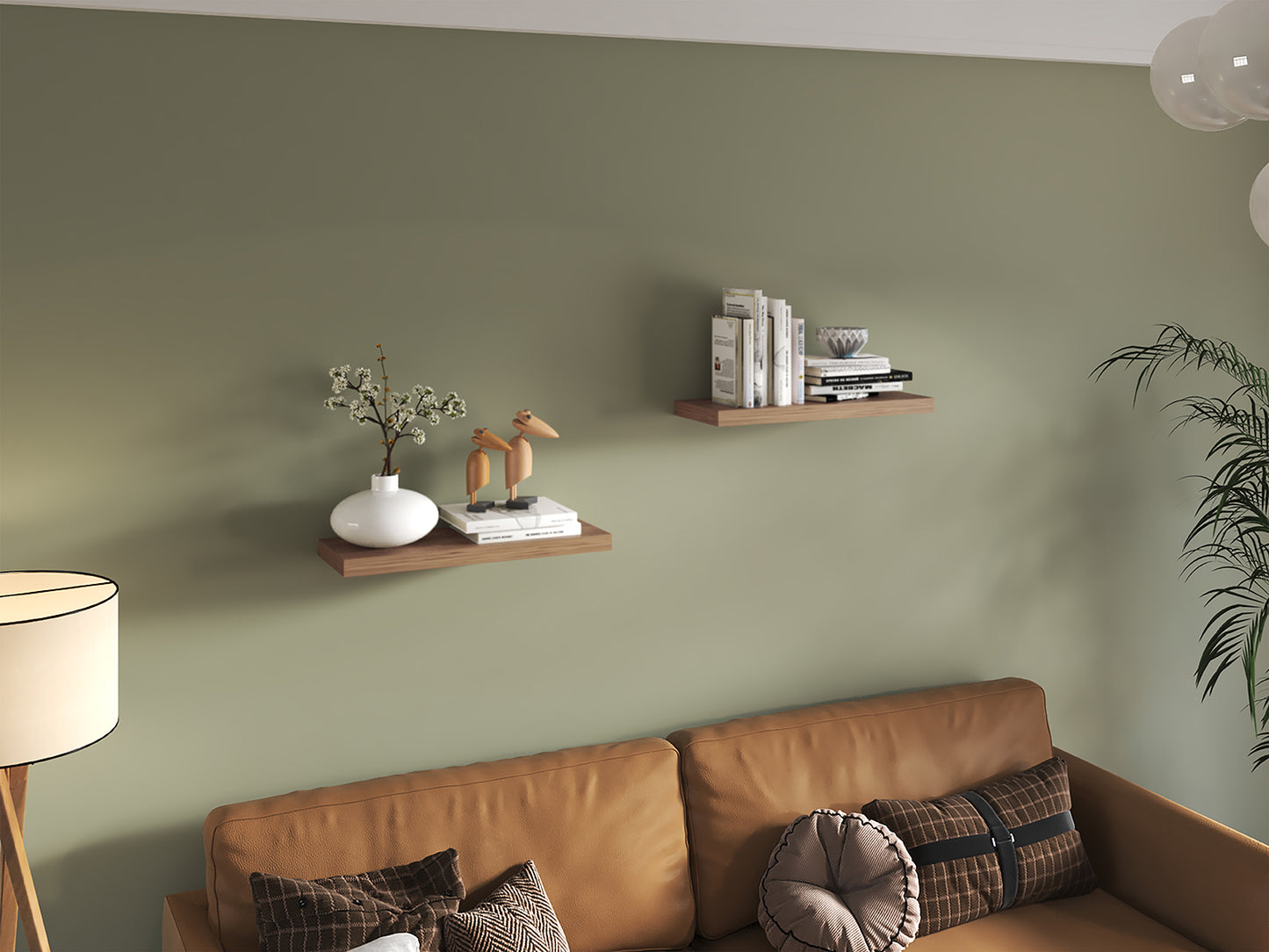 Ecco 31.5" Wide Floating Shelves Set Of 2, Shelves For Wall Decor For Bedroom, Bathroom Storage Shelves, Book Shelves For Living Room