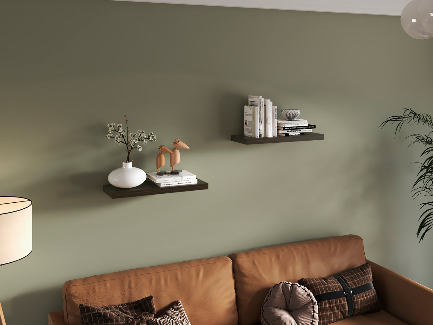 Ecco 31.5" Wide Floating Shelves Set Of 2, Shelves For Wall Decor For Bedroom, Bathroom Storage Shelves, Book Shelves For Living Room