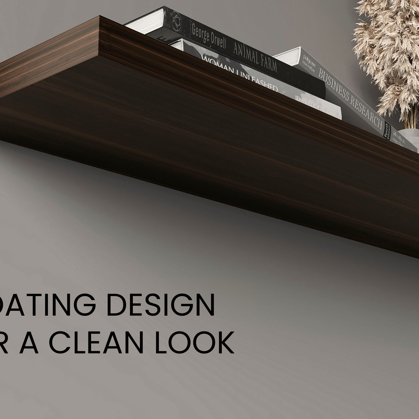 Ecco 47" Wide Floating Shelves Set Of 2, Shelves For Wall Decor For Bedroom, Bathroom Storage Shelves, Book Shelves For Living Room