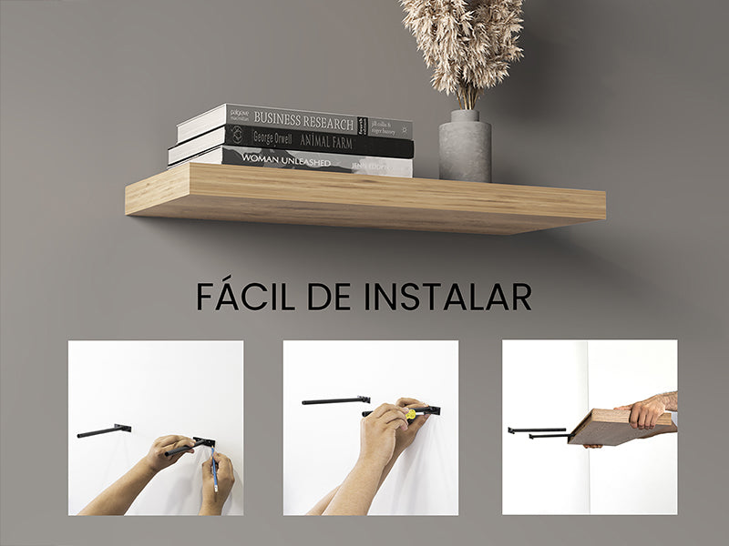 Ecco 31.5" Wide Floating Shelves Set Of 2, Shelves For Wall Decor For Bedroom, Bathroom Storage Shelves, Book Shelves For Living Room