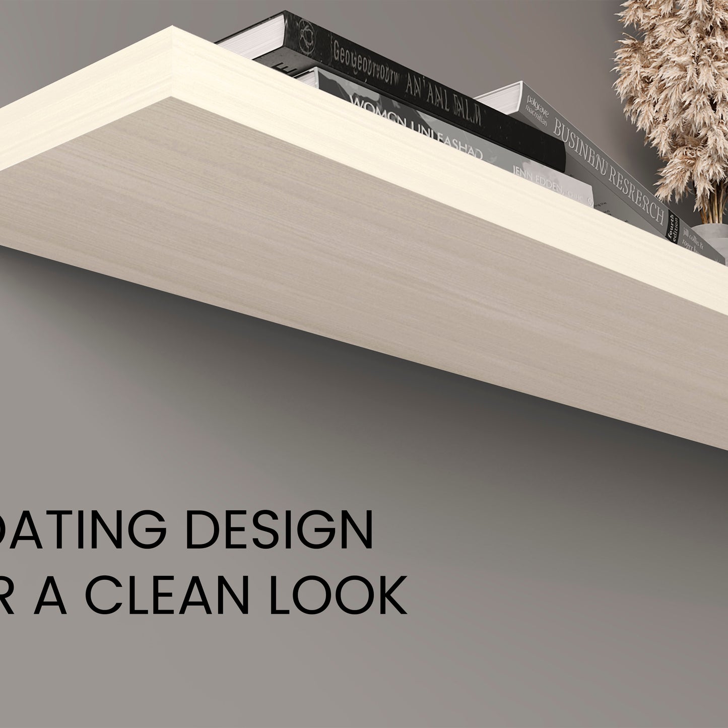 Ecco 47" Wide Floating Shelves Set Of 2, Shelves For Wall Decor For Bedroom, Bathroom Storage Shelves, Book Shelves For Living Room