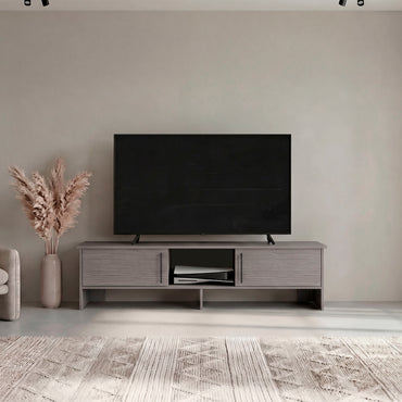 Dago 65" TV Stand with 4 Open Shelves, 2 Doors, Modern Media Console for Living Room Entertainment Storage
