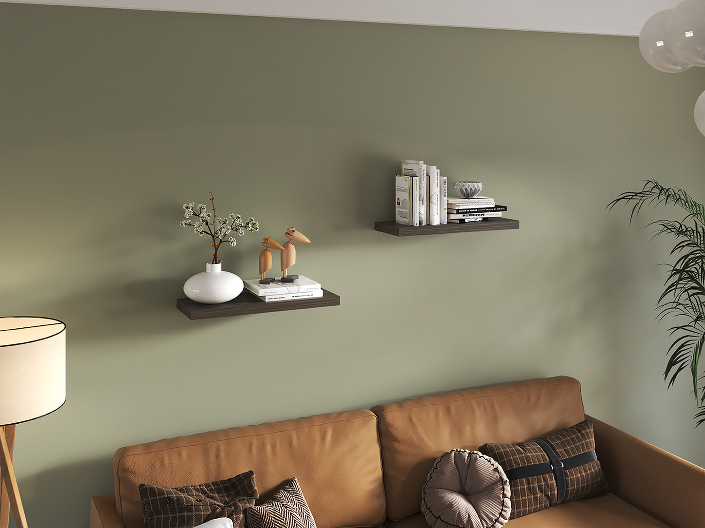 Ecco 31.5" Wide Floating Shelves Set Of 2, Shelves For Wall Decor For Bedroom, Bathroom Storage Shelves, Book Shelves For Living Room