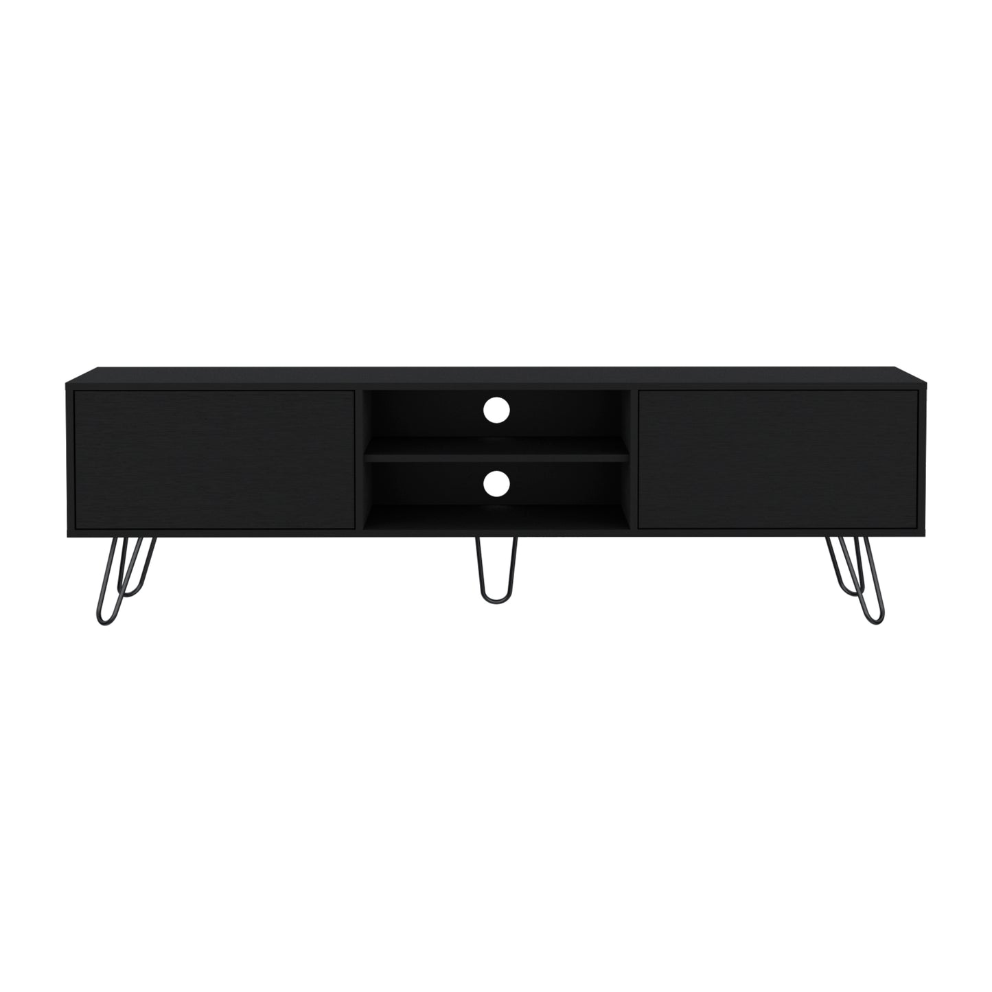 Vassel TV Rack with Two Drawers and Two Shelves