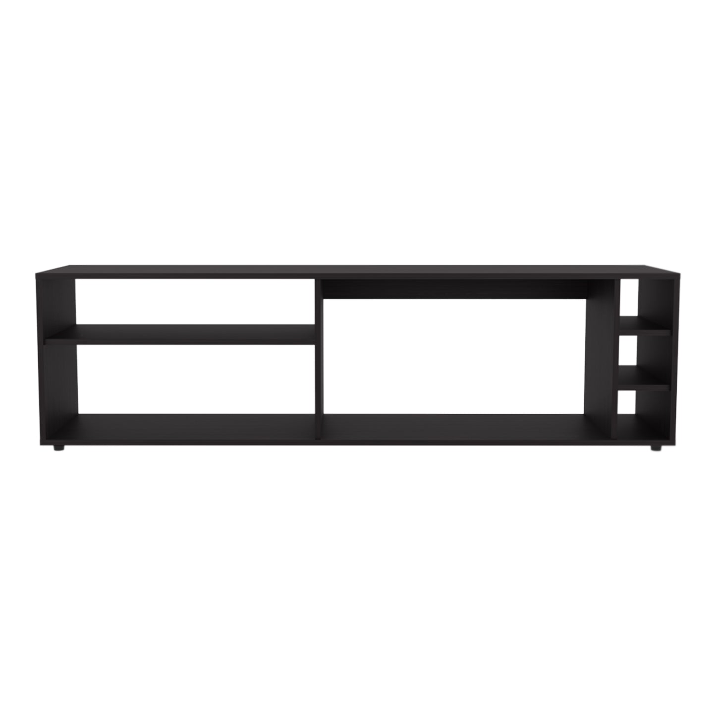 Suxta 63" Wide TV Stand with Bottle Cubbies White