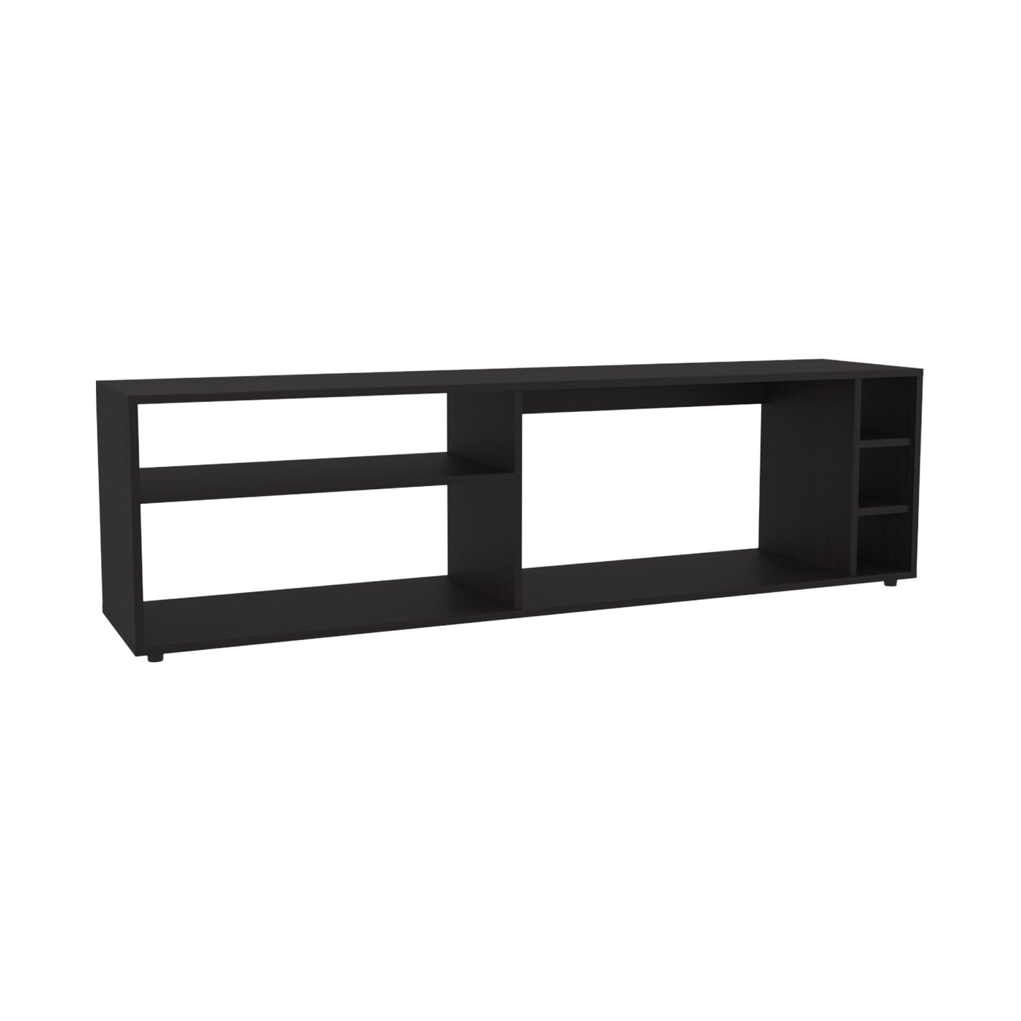 Suxta 63" Wide TV Stand with Bottle Cubbies White