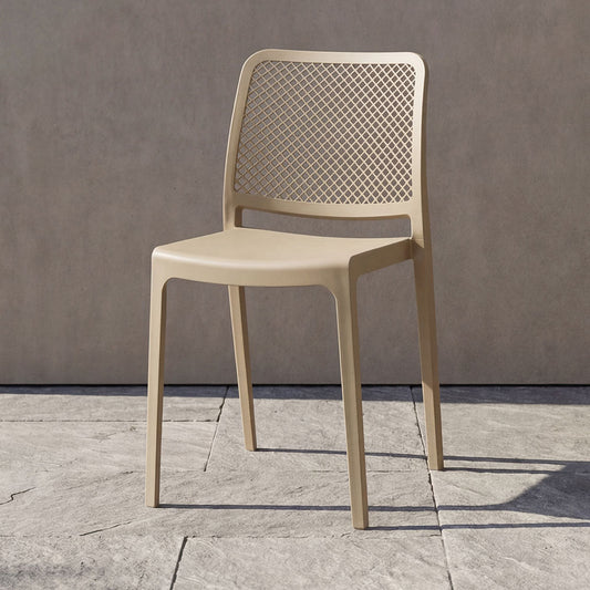 TuHome Manhattan Modern Dining Chair, Sophisticated High-Bac - Taupe