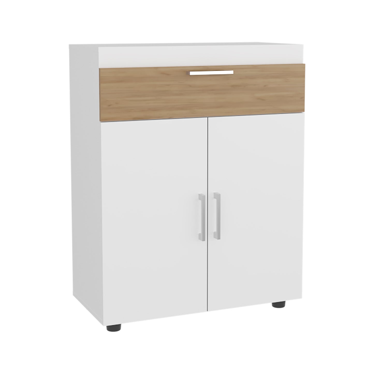 Belton Shoe Rack With Double Doors And Interior Shelves, Freestanding Footwear Storage Cabinet