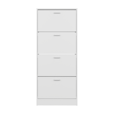 Inola 4 Door Shoe Rack Cabinet for Entryway and Home Storage, Space-Saving Shoe Organizer with Enclosed Design, Modern Style for Hallway or Bedroom Use