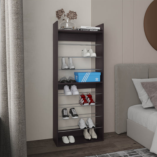 Ronald 10-Tier Shoe Rack With Slim Vertical Design, Freestanding Footwear Storage