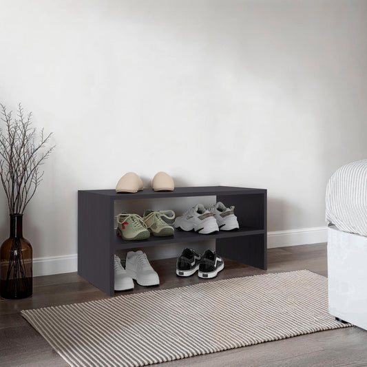 Silpa Small Shoe Rack with Three Open Shelves, Compact Modern Shoe Organizer for Entryway or Closet, 23.6” Wide