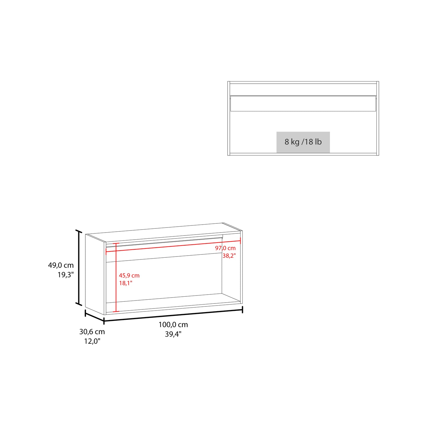 Zurich Utility Sink 39 Two Door Cabinet