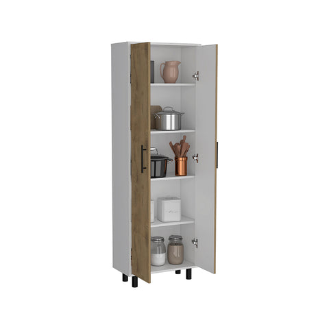 Napoles Multistorage Pantry Cabinet, 5 Interior Shelves, Metal Handle