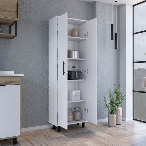 Napoles Multistorage Pantry Cabinet, 5 Interior Shelves, Metal Handle