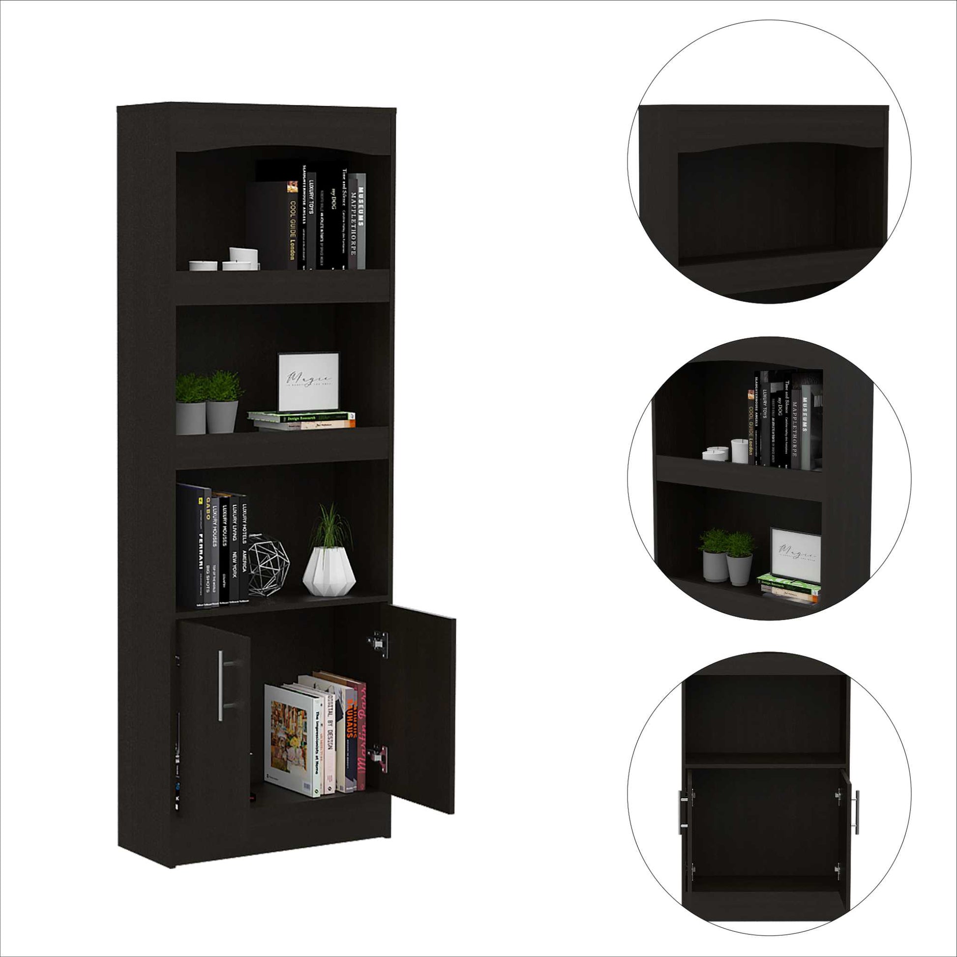 Simma Bookcase TuHome Black Wengue