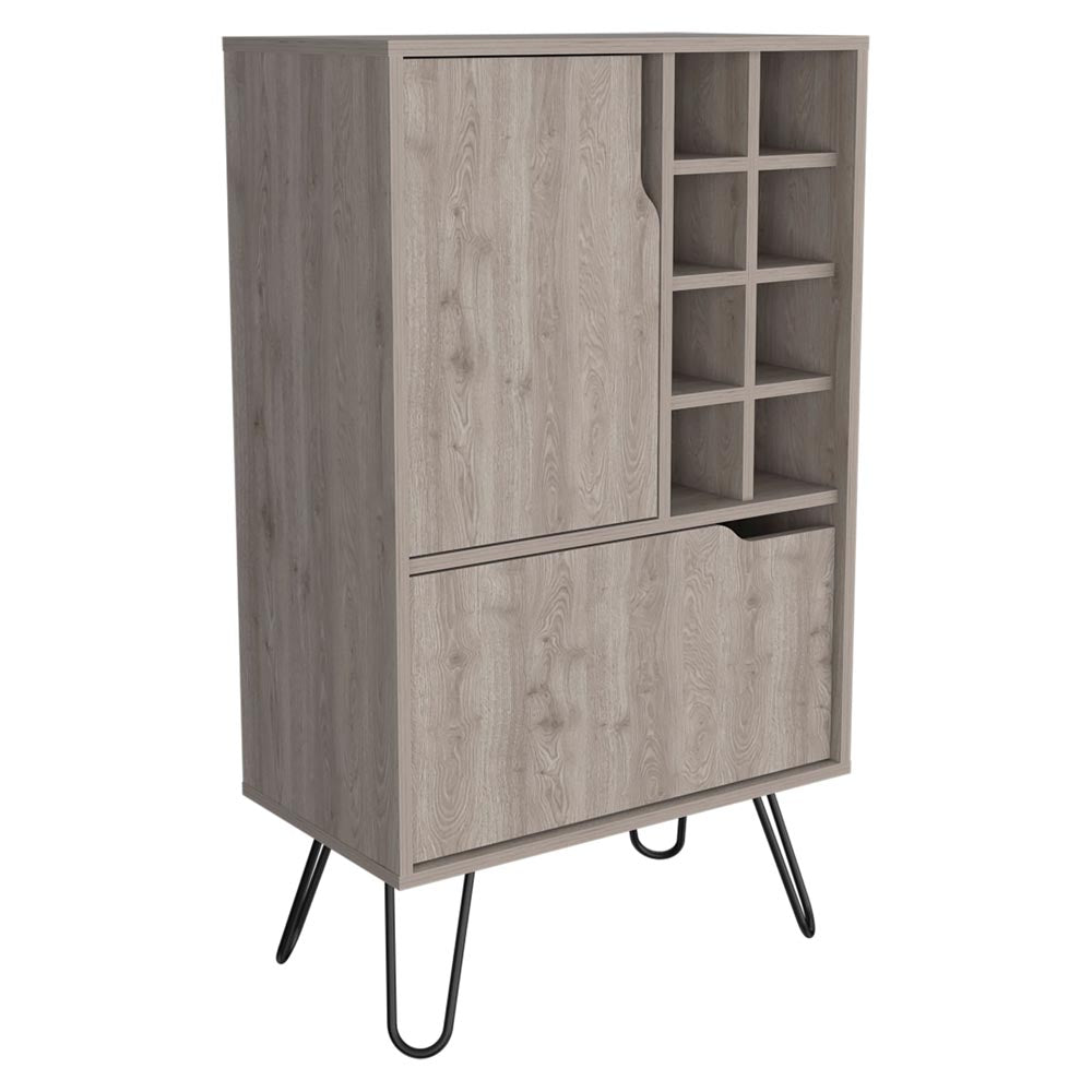 TuHome Light Oak Manhattan Bar Cabinet
