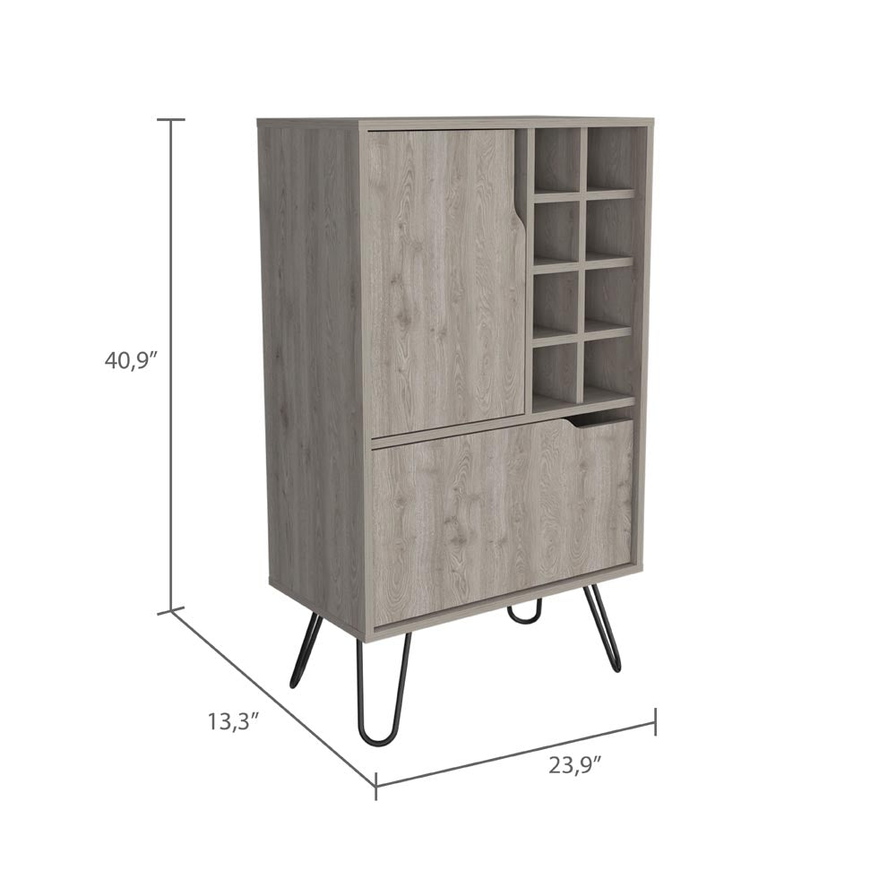 TuHome Light Oak Manhattan Bar Cabinet