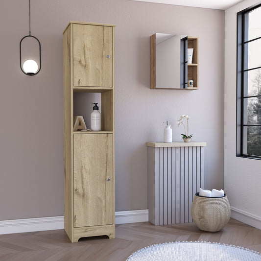 Labelle 2 Piece Bathroom Set, Medicine Cabinet + Linen Cabinet