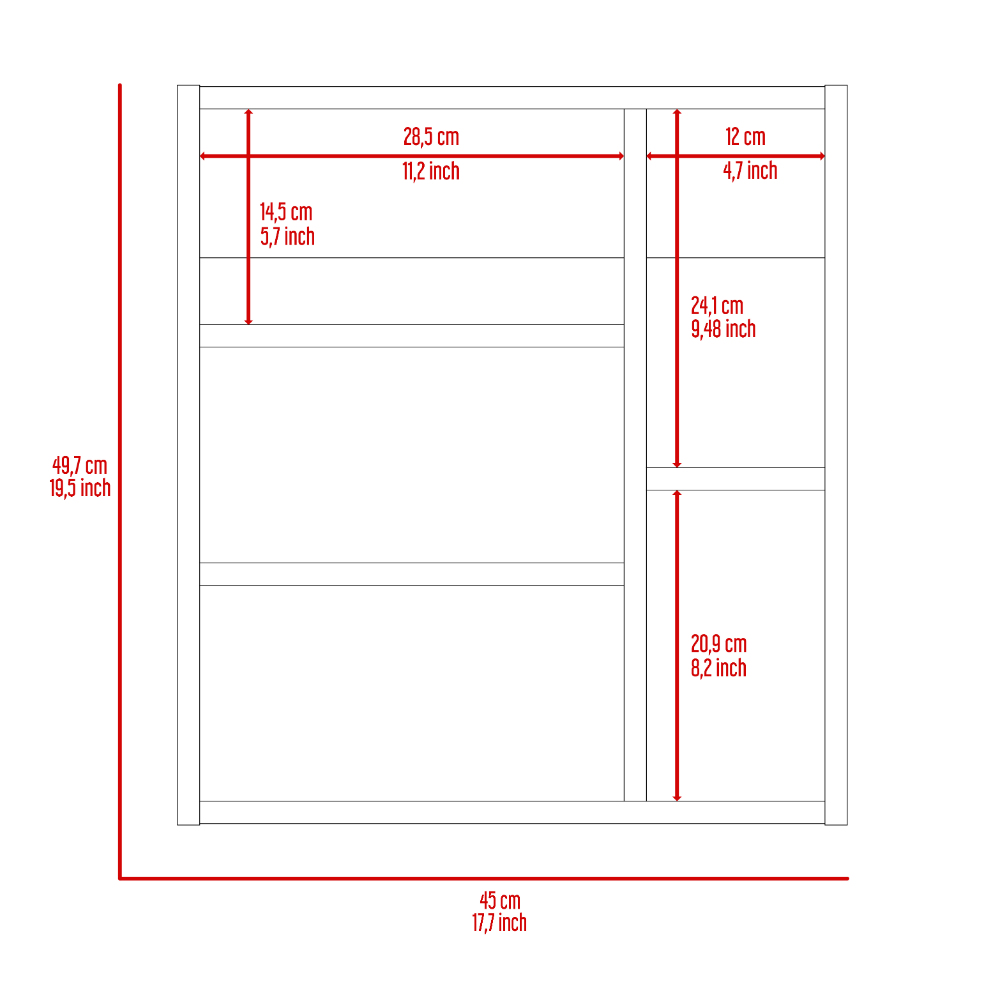 Labelle 2 Piece Bathroom Set, Medicine Cabinet + Linen Cabinet