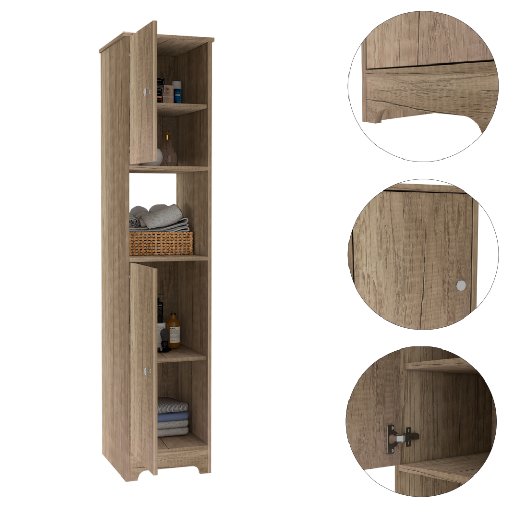 Labelle 2 Piece Bathroom Set, Medicine Cabinet + Linen Cabinet