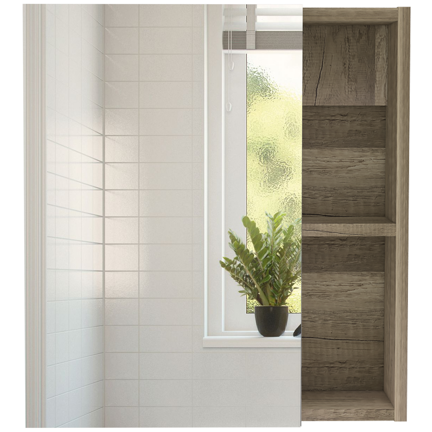 Labelle 2 Piece Bathroom Set, Medicine Cabinet + Linen Cabinet