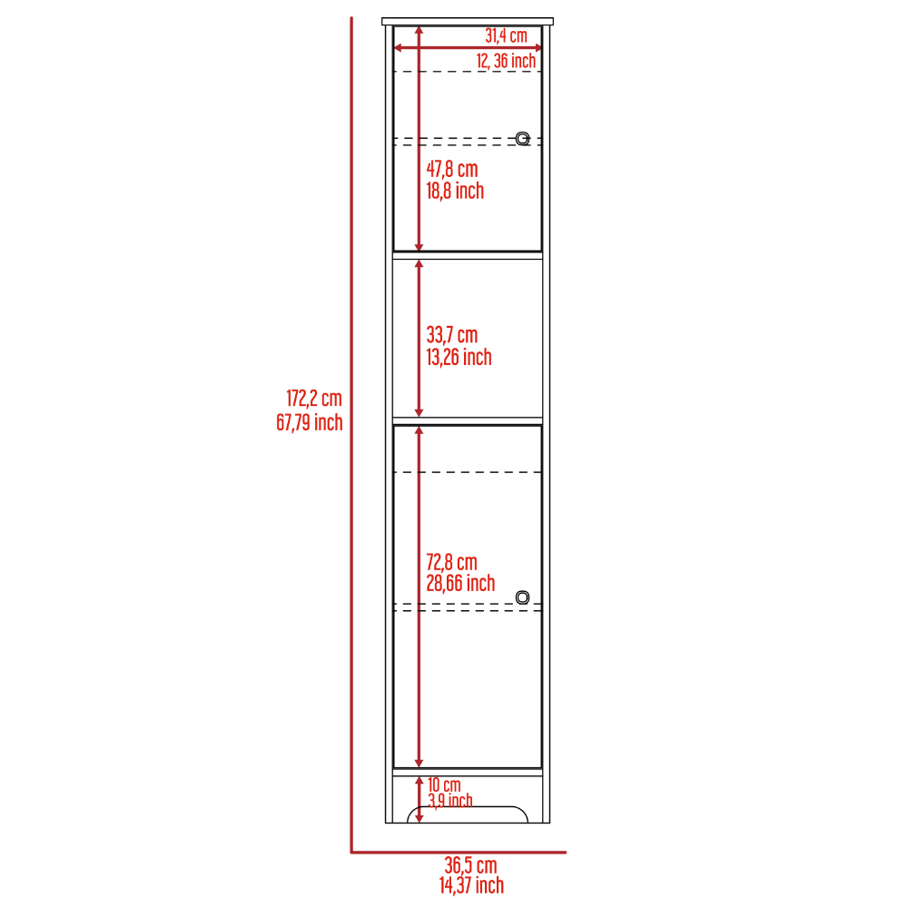 Labelle 2 Piece Bathroom Set, Medicine Cabinet + Linen Cabinet