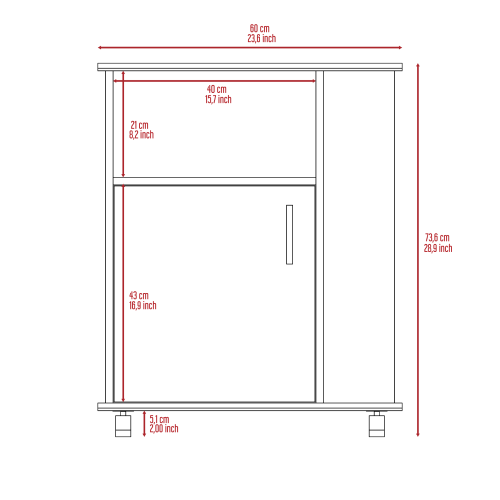 Oslo 2 Piece Kitchen Set, Kicthen Island + Kitchen Cart