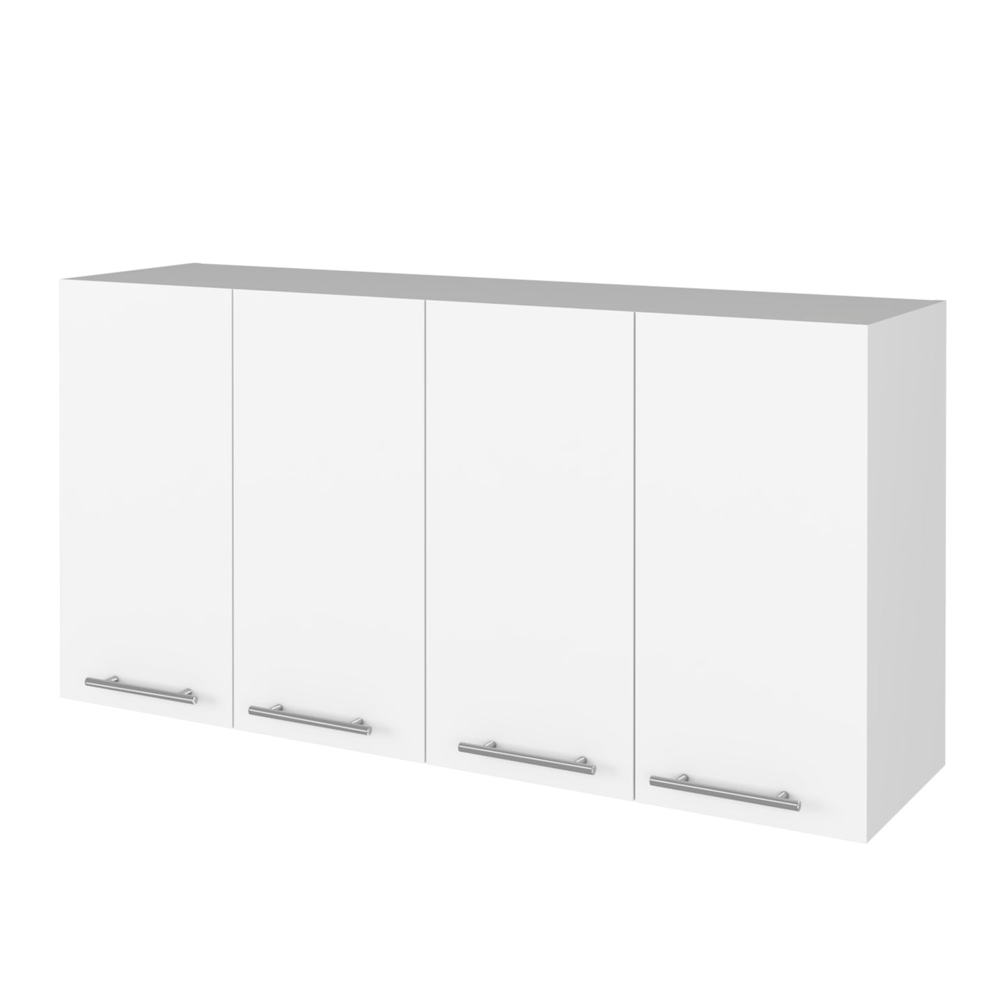 Malibu 2 Piece Kitchen Set, Kitchen Island + Wall Cabinet, White / Light Oak Finish