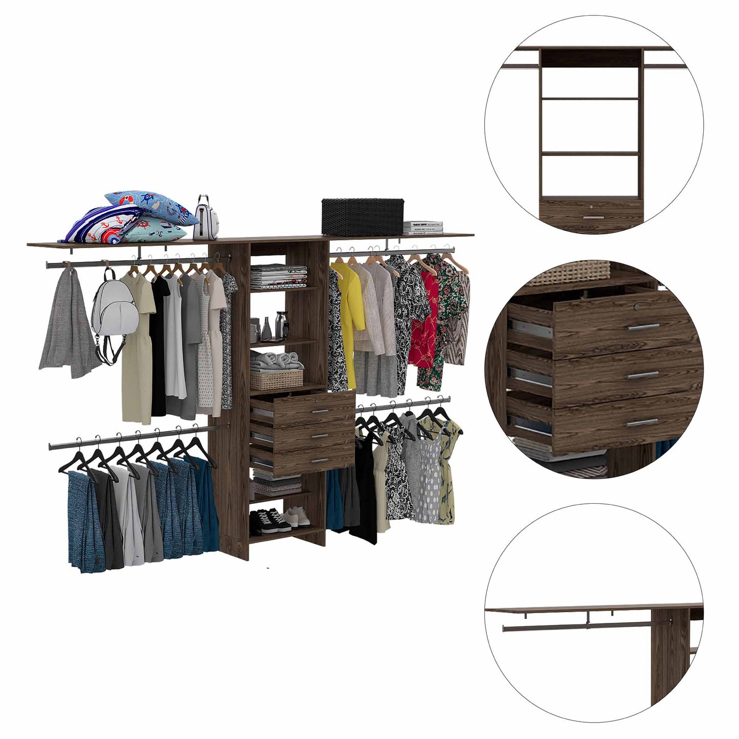 Closet System TuHome Dark Walnut