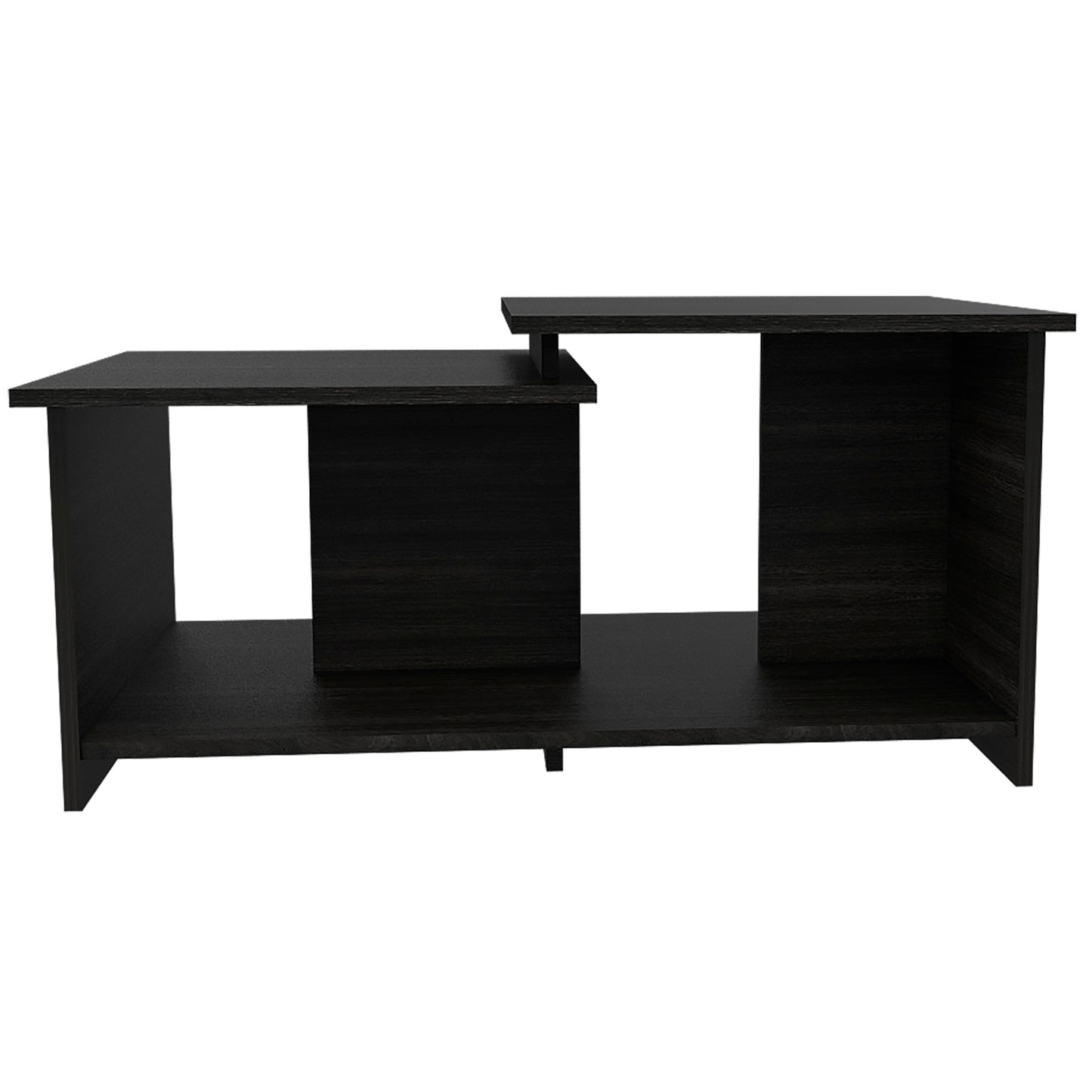 Quincy 2 Piece Living Room Set, Bar Cart + Coffee Table, Carbon Espresso Finish