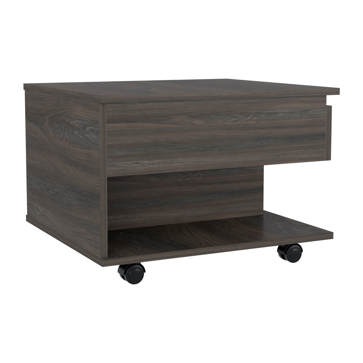 Inwood 2 Piece Living Room Set, Bar Cart + Coffee Table, Carbon Espresso Finish