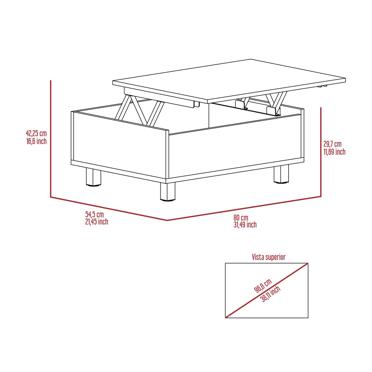 Landers 2 Piece Living Room Set, Bar Cart + Coffee Table, Carbon Espresso Finish