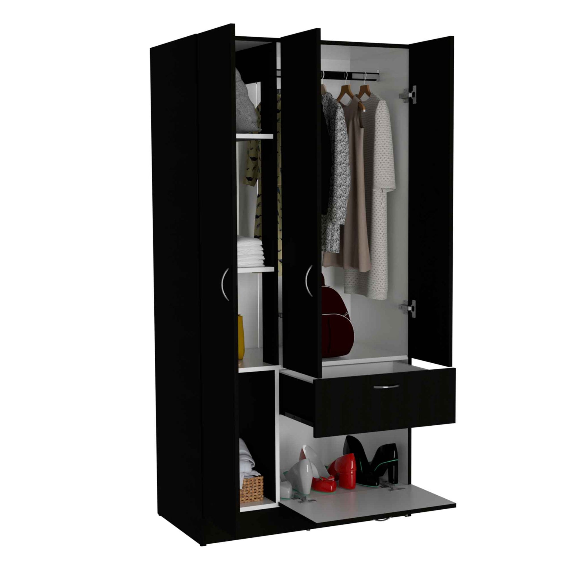 Black Primavera Armoire TuHome