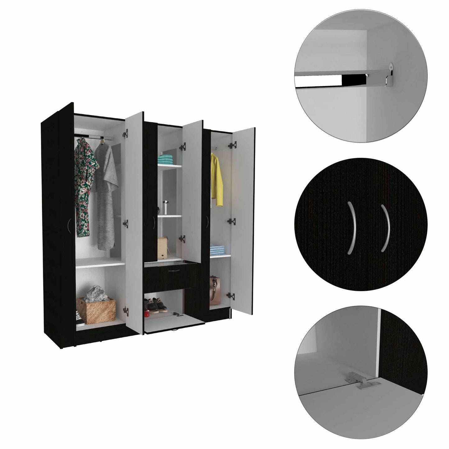 Mitu Armoire TuHome Black-White