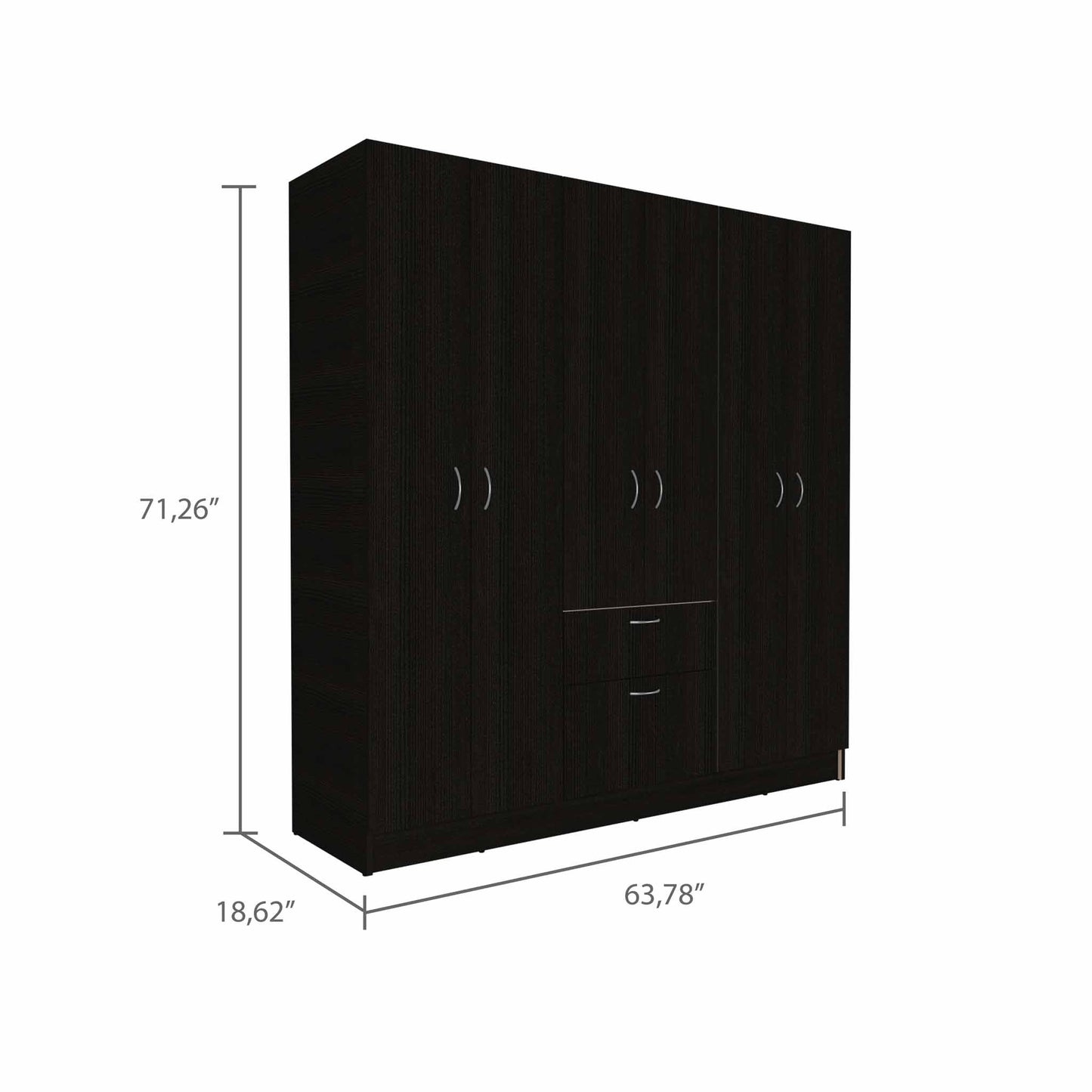 TuHome Black-White Mitu Armoire
