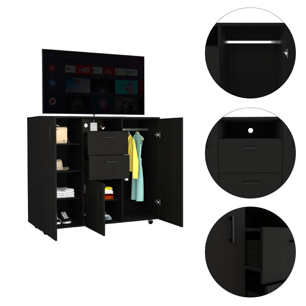 Black Wengue Letna Cabinet TuHome