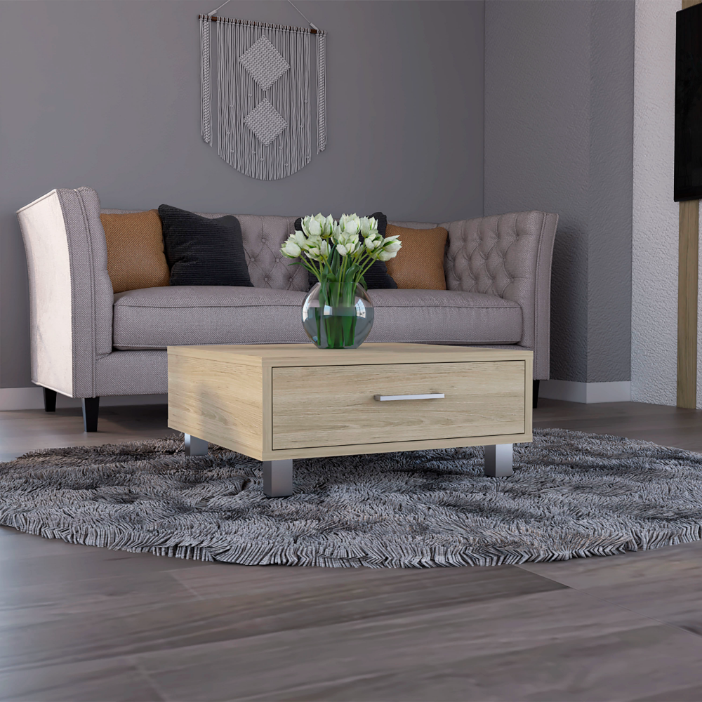 Beijing Coffee Table, One Drawer, Four Legs