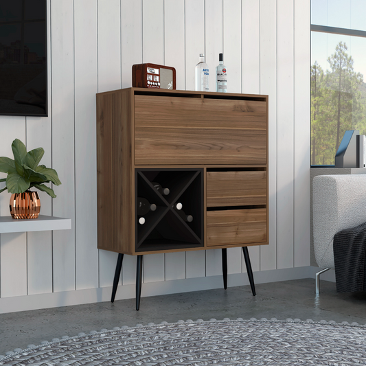 Prunus Bar Cabinet, One Cabinet, Two Drawers