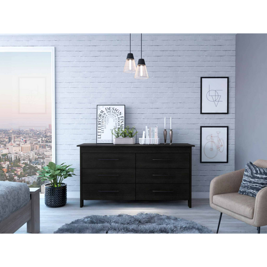 Dresser Hms 6 Drawer Double, Four Legs, Superior Top