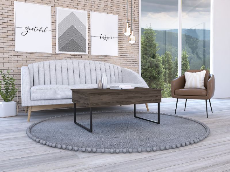 Marino Lift Top Coffee Table,Two Legs